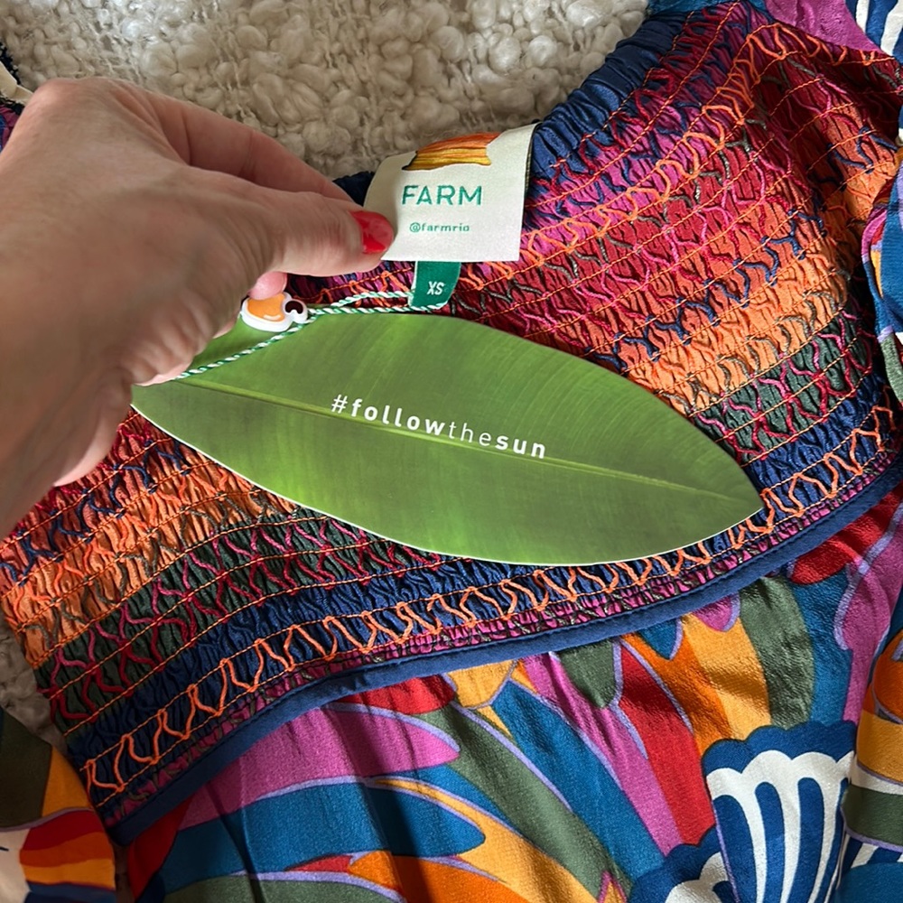 Farm Rio dress. Never worn. Xs.